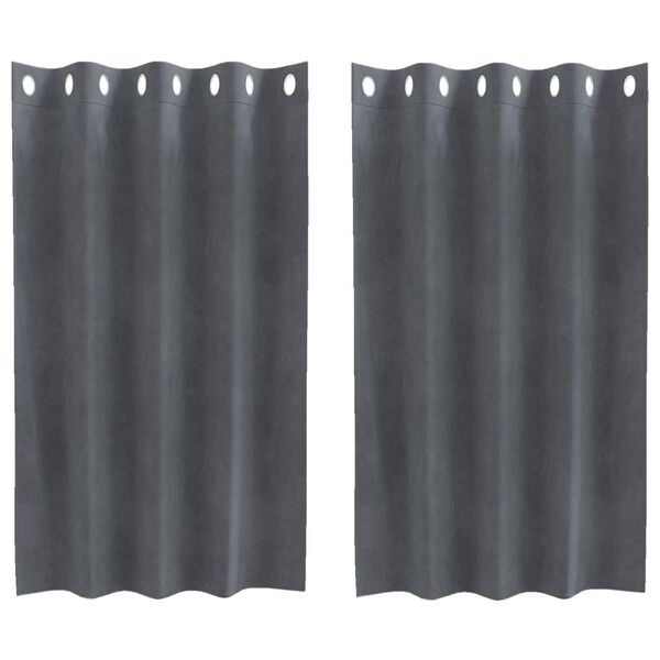 vidaXL Zavjese za zamračivanje 2 pcs Svijetlo siva 140 x 140 cm Baršun