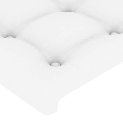 vidaXL LED uzglavlje bijelo 160 x 5 x 78/88 cm od umjetne kože