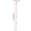 vidaXL Stup za ogradu Ostalo 52 pcs Siva 3,2 x 3,2 x 170 cm Čelik