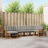 vidaXL Set vanjskih sofa s jastukom 7 pcs Prirodna i svijetlo siva