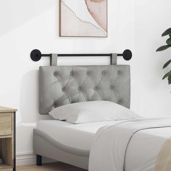 vidaXL Držeće uzglavlje Zidne Svijetlo siva 90 x 55 x 7 cm Bar&scaron;un