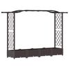 vidaXL Povi&scaron;eni krevet s mrežom i krovom Smeđa 207 x 40 x 123 cm PP