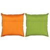 vidaXL Jastuci s patchworkom 2 kom ručni rad 45x45cm narančasti/zeleni