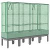 vidaXL Povi&scaron;ena gredica s pokrovom za staklenik 160 x 40 x 140 cm