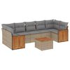 vidaXL 8-dijelni set vrtnih sofa od poliratana s jastucima bež