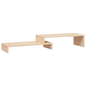 vidaXL Stalak za monitor (52 - 101) x 22 x 14 cm od masivne borovine