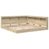 vidaXL Krevet s policama sonoma hrast 180 x 200 cm Konstruirano drvo