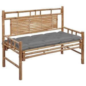vidaXL Vrtna klupa s jastukom 120 cm od bambusa