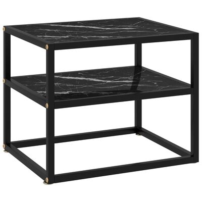 vidaXL Konzolni stol crni 50 x 40 x 40 cm od kaljenog stakla