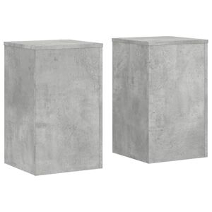 vidaXL Stalci za biljke 2 kom siva boja betona 30x30x50 cm drveni