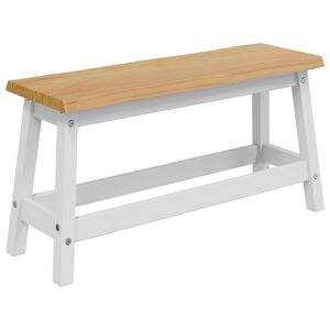VidaXL Klupa za blagovanje EKAI Bijela 91,5 x 29 x 45,5 cm