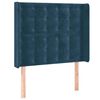 vidaXL Uzglavlje s u&scaron;ima tamnoplavo 103x16x118/128 cm bar&scaron;unasto