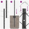 vidaXL Ograda s postovima Siva 1,6 x 25 m Čelik i PVC