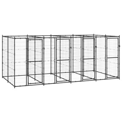 vidaXL Vanjski kavez za pse čelični 9,68 m²