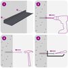vidaXL Lebdeća polica Zidne 3 pcs Antracit 40 x 9 x 2,5 cm Čelik