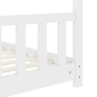 vidaXL Okvir za dječji krevet od masivne borovine bijeli 70 x 140 cm
