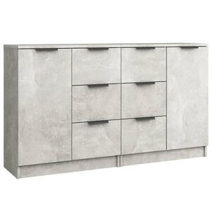 vidaXL Komoda 2 kom siva boja betona 60x30x70 cm od konstruiranog drva