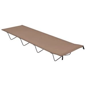 vidaXL Krevet za kampiranje 180x60x19 cm tkanina i čelik smeđe-sivi