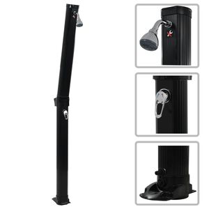 vidaXL Sklopivi solarni tu&scaron; crni 214 cm 23 L