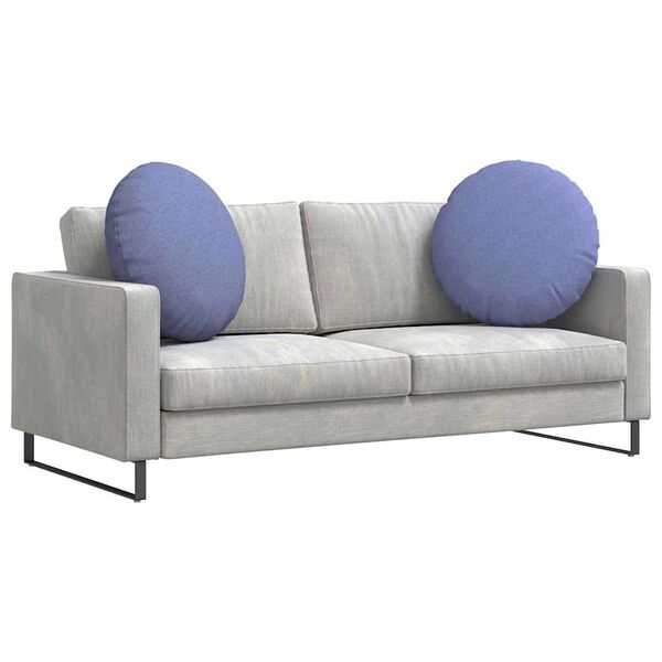 vidaXL Jastučići za sjedenje 2 pcs Traper plava Ø60 x 21 cm tkanina