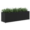 vidaXL Vrtne sadilice s 3 posude 2 kom crne 90 x 20 x 40 cm poliratan