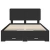 vidaXL Krevetna konstrukcija Crna 160 x 200 cm Konstruirano drvo