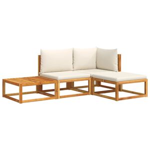 vidaXL Vrtni set od 4 dijela s jastucima, akacija i ratan