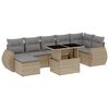 vidaXL 8-dijelni set vrtnih sofa od poliratana s jastucima bež