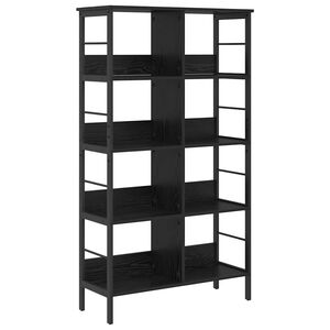 vidaXL Polica Crni hrast 82 x 32 x 144,5 cm Konstruirano drvo