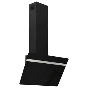 vidaXL Zidna napa 60 cm od čelika i kaljenog stakla crna