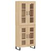 vidaXL Visoka komoda hrasta sonome 69,5x34x180cm od konstruiranog drva