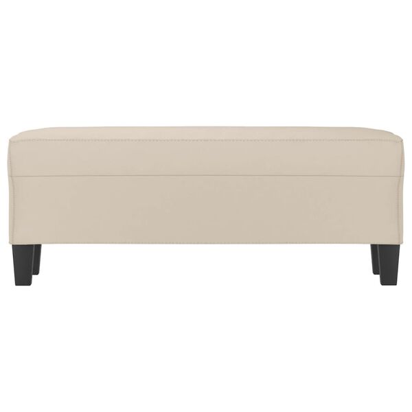 vidaXL Klupa krem 100x35x41 cm od mikrovlakana