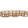 vidaXL Set vanjskih sofa 9 pcs Prirodna Čvrsto drvo akacije