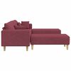 vidaXL Tkaninska sofa s jastukom Vinska crvena 208 cm tkanina