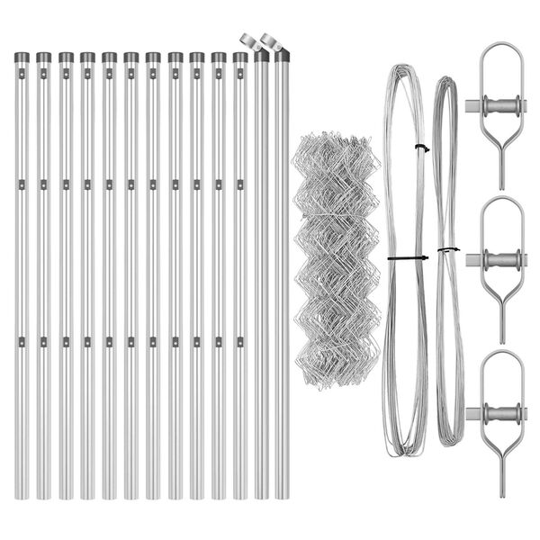 vidaXL Stup za ogradu Srebrno 25 x 0,4 m (40 x 40 mm mreža) Čelik