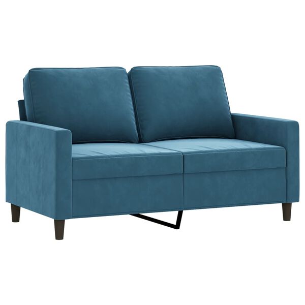 vidaXL 3-dijelni set sofa s jastucima plavi bar&scaron;unasti