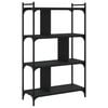 vidaXL Regal za knjige s 4 razine crni 76x32x123 cm konstruirano drvo