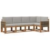 vidaXL Set vanjskih sofa 5 kom. Prirodna i svjetlosiva Poliester