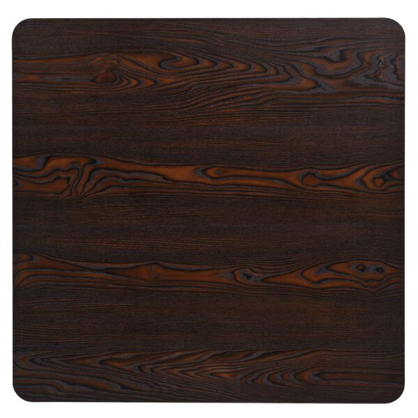 vidaXL Kvadratni stol za bistro od MDF-a i čelika 80x80x75 cm tamni pepeljasti