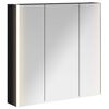 vidaXL Kupaonski ormar s ogledalom Crni hrast 73.5 x 15.5 x 70 cm