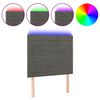 vidaXL LED uzglavlje tamnosivo 100x5x118/128 cm bar&scaron;unasto