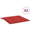 vidaXL Jastuci za vrtne stolice 2 kom crveni 50x50x3 cm od tkanine