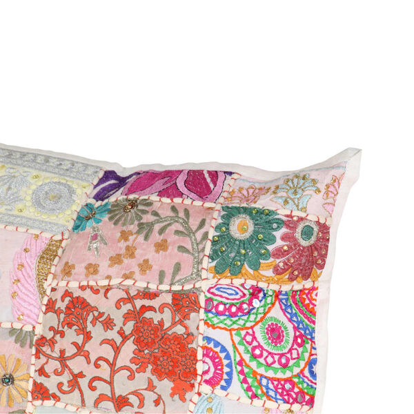 vidaXL Jastuci s patchworkom 2 kom ručni rad 45 x 45 cm crveni/bež