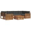 vidaXL Set vanjskih sofa 7 kom. Prirodna i antracit