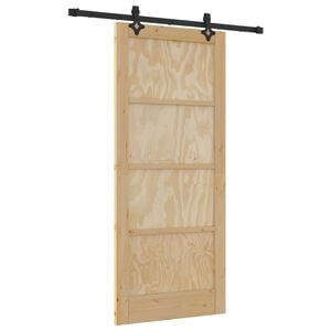 vidaXL Klizna vrata ORKDAL Prirodna 86 x 198,5 cm Masivna borovina