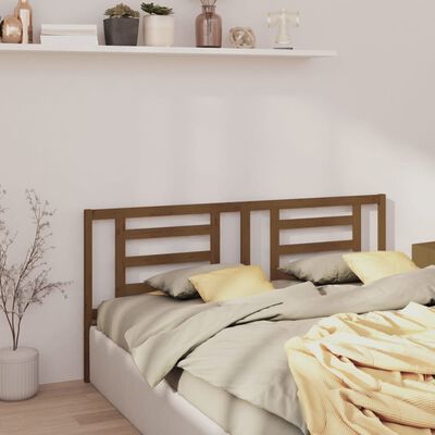 vidaXL Uzglavlje za krevet boja meda 166 x 4 x 100 cm masivna borovina