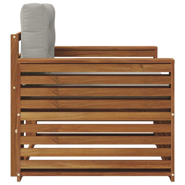 vidaXL Set vanjskih sofa Čvrsto drvo akacije i poliester Prirodna