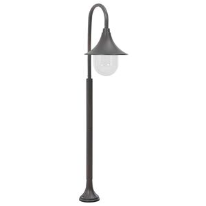vidaXL Vrtna stupna svjetiljka od aluminija E27 120 cm brončana