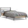 vidaXL Okvir za krevet boja hrasta 90x200 cm konstruirano drvo i metal