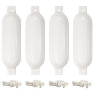 vidaXL Bokobrani za brod 4 kom bijeli &Oslash; 14 x 50 cm PVC